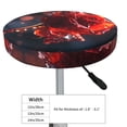 thumbnail image 2 of Artistic Dewdrop Rose Round Bar Stool Seat Covers, Elastic Round Chair Cover Stool Seat Slipcover Bar Stool Cushions Round Pad for 12-14 inch, 2 of 5