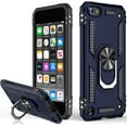 thumbnail image 1 of [PST] iPod Touch 5 / 6 / 7 Kickstand Rotating Ring Case, Heavy Duty Drop Protection Hybrid Shock Absorption Rugged Hard Phone Case Cover with Ring Stand Fits Magnetic Car Mount, 1 of 2
