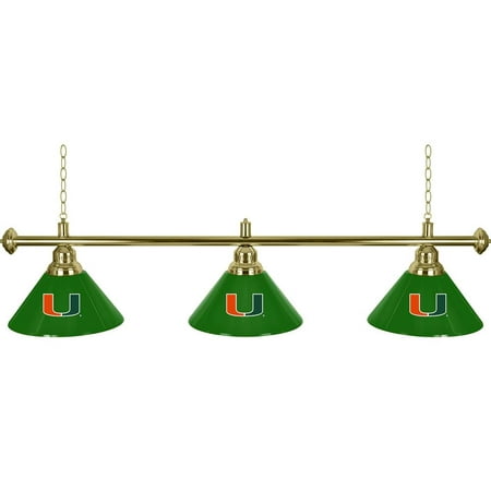 

University of Miami The U 3 Shade Billiard Lamp