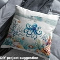 thumbnail image 2 of Castle Fairy Cute Octopus Fabric by the Yard 10 Yards, Cartoon Sea Ocean Animal Home Decor Fabric by the Yard, Coastal Coral Fish Sewing Fabric, Children Room Decor, 2 of 6