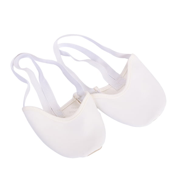 HEMOTON Women's and Girls' White Cloth Dance Socks with Anti- Grip, Size Small