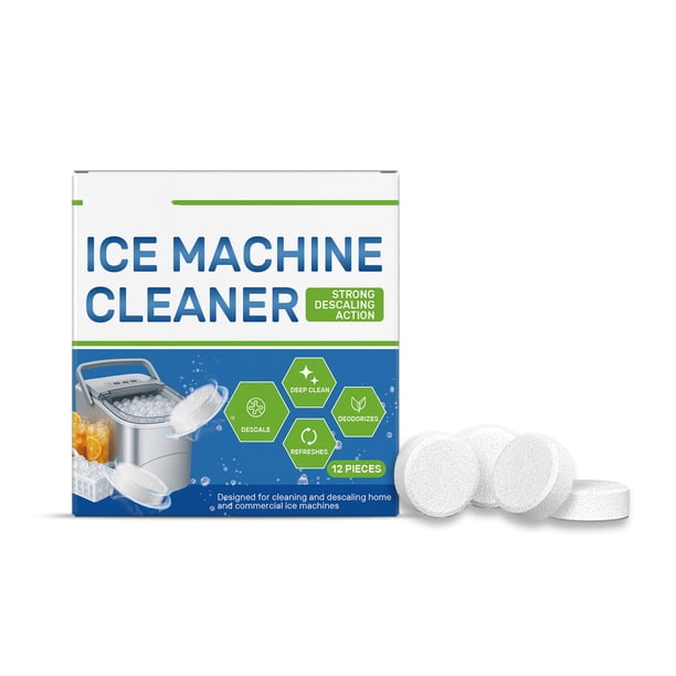 Pastillas de limpieza para máquinas de hielo, pastillas efervescentes descalcificadoras, limpiador desodorizante, pastillas para el mantenimiento de electrodomésticos, cuidado de máquinas de hielo, d
