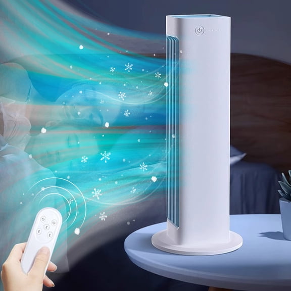 Wall Mounted Fan Bedroom Dormitory Desktop Bathroom No Air Circulation Silent Bladeless Small Air Conditioner Whisper‑Quiet Operation Wall‑Mounted Energy‑Efficient & Low‑Consumption