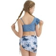 thumbnail image 3 of Ardorlove Girls Swimsuit 3 Pcs Bathing Suits Ruffle Sleeve Swimwear Tropical Print Cover Up Skirt Kids Teen Bathing Suit 9-16 Years, 3 of 10