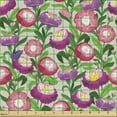 thumbnail image 2 of Ambesonne Floral Fabric by the Yard Upholstery, Flowers in Watercolor Effect, 10 Yards, Multicolor, 2 of 5