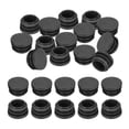 thumbnail image 1 of Tapones de extremo de plástico Uxcell de 1" OD, 24Pcs, tapón de agujero redondo, negro, 1 of 6