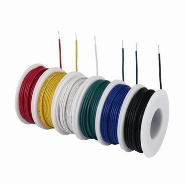TUOFENG 22AWG SX 22 Gauge 30' Multicolor Tinned Copper Electrical Wire, 6 Pack