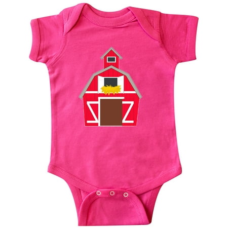 

Inktastic Farming Large Red Barn with Hay Gift Baby Boy or Baby Girl Bodysuit