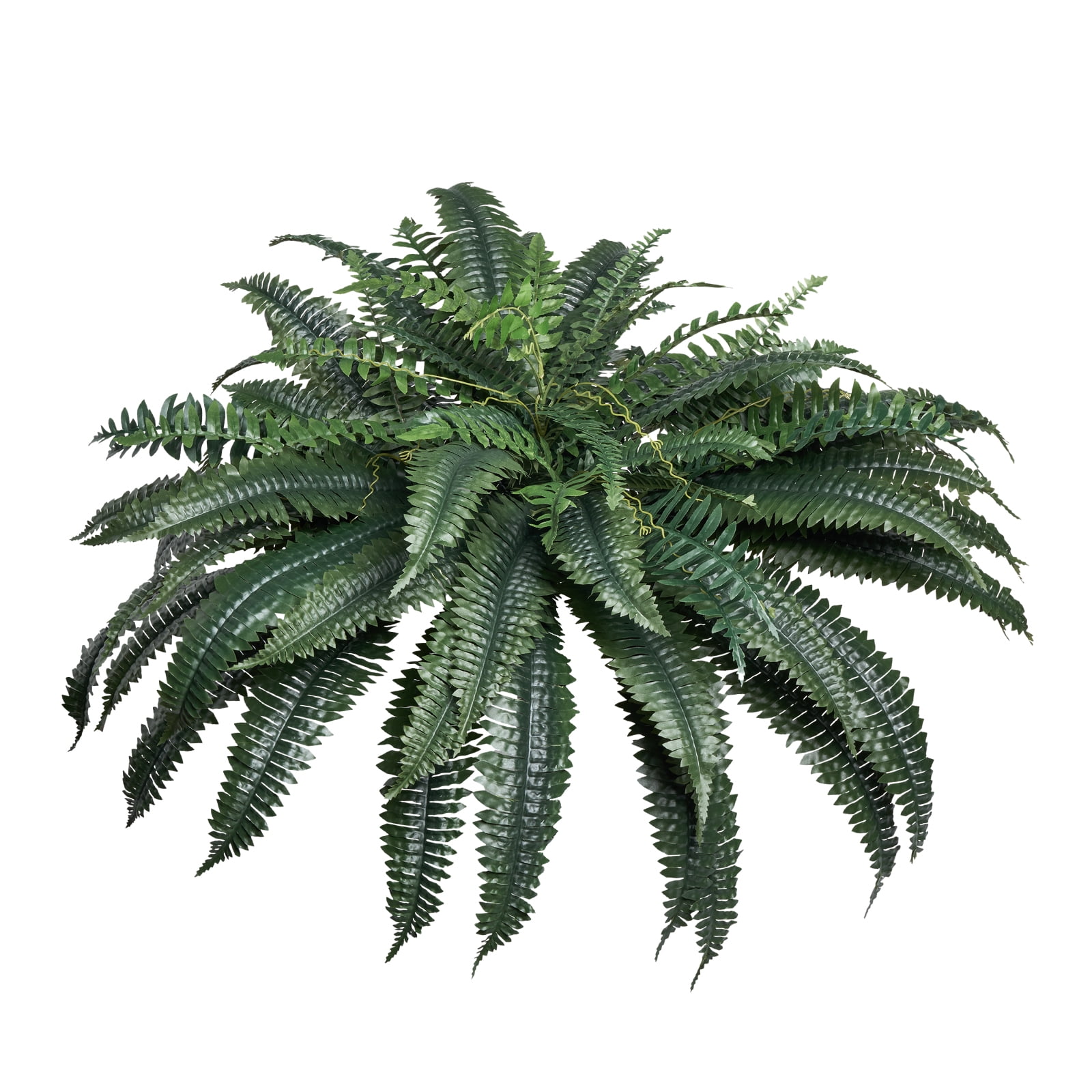 KFFKFF Artificial Ferns with 43-47 Inch Spread, Large Hanging Boston Ferns, Fake Plant Wall Decor with 88 Branches, Faux Fern for Home, Office, and Outdoor Use (Flowerpot Not Included)
