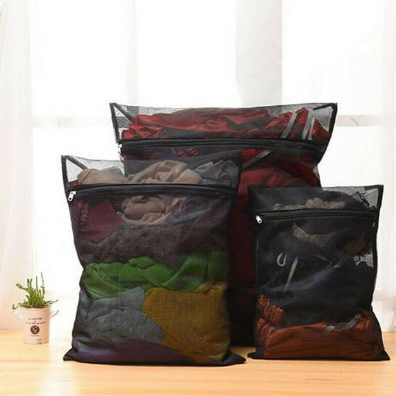 Mesh Laundry Bag, 9x12 in to 24x24 in, Holds Delicates Secure, Perfect for Travel or Dorm Use