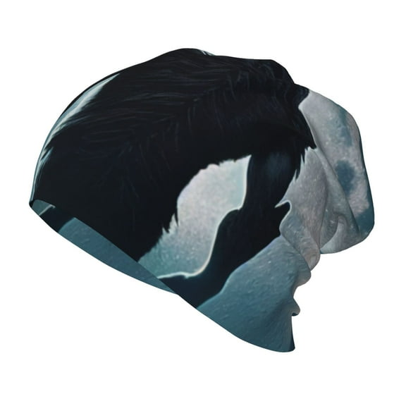 Sikiie Moon Wolf Warrior Toddler Beanie Kids Beanie Hat Warm Winter Hats for Boys Girls Knit Cap