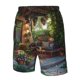 thumbnail image 4 of Fotbe Charming Garden Patio Trajes de Baño Estampados para Hombre, Shorts de Verano de Secado Rápido, Ropa de Playa, Bañadores-Small, 4 of 6