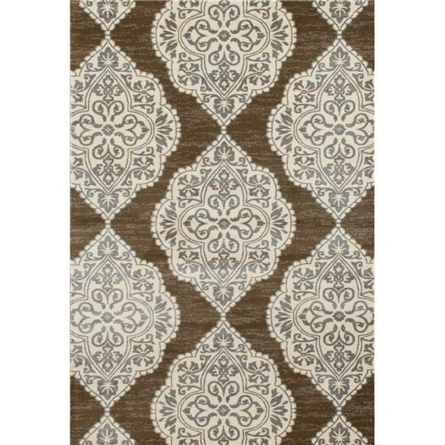 Art Carpet 841864103151 2 x 4 ft. Arabella Collection Medallion Woven Area Rug, Mushroom