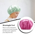 thumbnail image 7 of Linyer Female Sleeping Hat Bathroom Supplies Waterproof Elastic Shower Hair Caps Dust-proof Girl Head Cover Salon Accessories Rose Red, 7 of 7