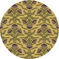 thumbnail image 1 of Ahgly Company Indoor Round Patterned Bee Yellow Area Rugs, 5' Round, 1 of 6