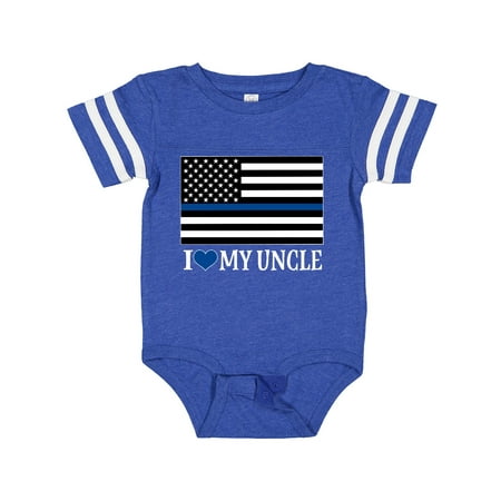 

Inktastic Police Uncle Law Enforcement Flag Gift Baby Boy or Baby Girl Bodysuit