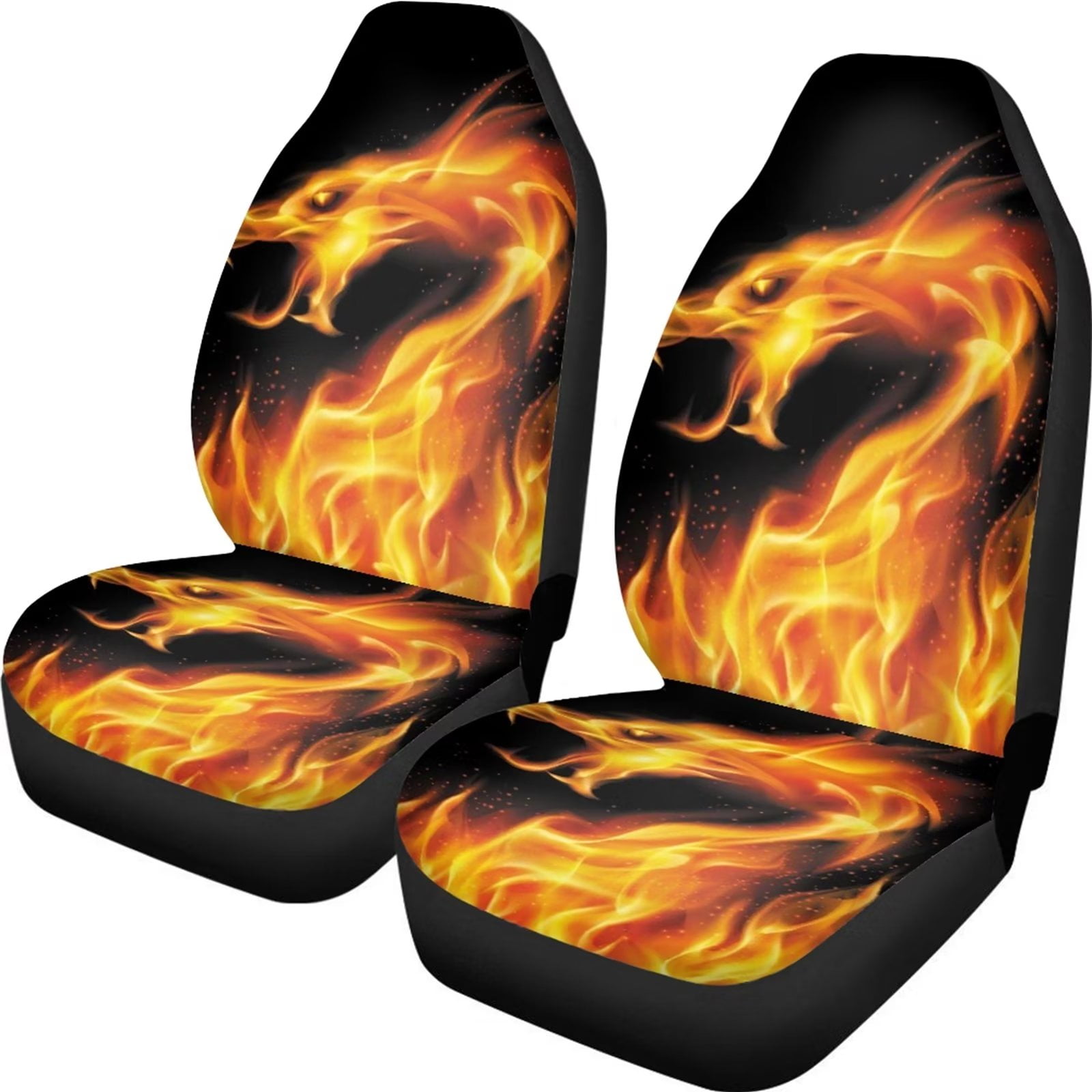Custom Red Hot Fire Flames Car Front Seat Decor Cover Car Accessories Seat  Covers, Pack of 2 Universal Front Seat Protect Cover - AliExpress