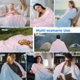 thumbnail image 5 of Pink Blue Ombre Cooling Blanket,Lightweight Breathable Summer Throw Blanket with Double Sided Cold Effect,Pink Gradient Color Modern Abstract Art Picnic Blankets Bed Sheet for Hot Sleepers 40"x60", 5 of 8