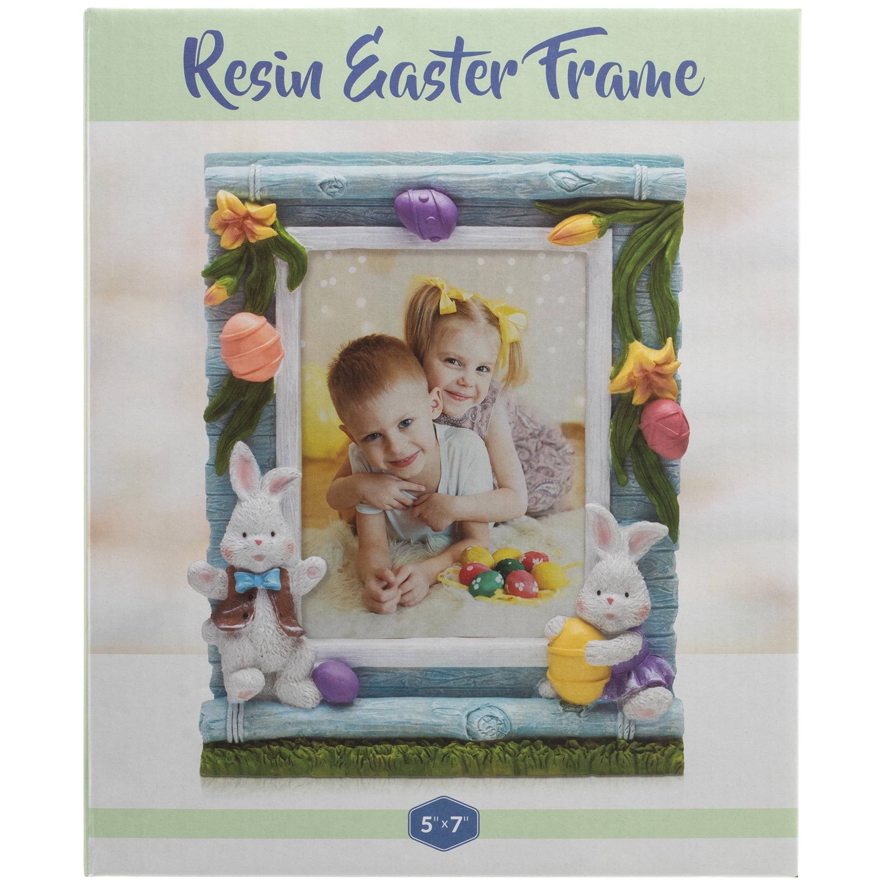 Fine Photo Gifts Easter Bunny & Garden 5" x 7" Resin Picture Frame