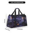 thumbnail image 3 of Rocae Mystery House Halloween Night Print Hand Travel Bag Travel Duffel Bag and Fitness Bag, Women's Waterproof Weekend Tote, Men's Travel and Fitness Essentials, 3 of 7