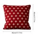thumbnail image 3 of Cojín rojo festivo para el respaldo del sofá de la sala de estar, cojín para el dormitorio, cama, ventana, funda de almohada de fibra de poliéster lavable., 3 of 6