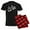 With Red Plaid Pant, variant on CafePress - Ooooh Shift! Men's Dark Pajamas - Men's Dark Loose Fit Cotton Pajama Set