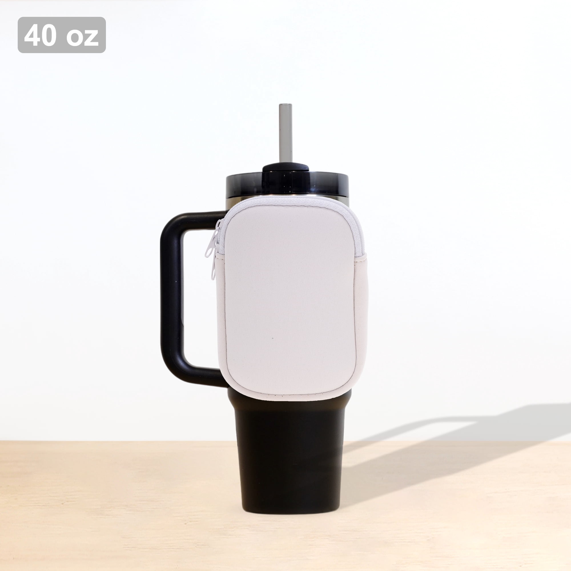 Unique Bargains 1Pc Durable Water Bottle Pouch with Single Pocket Beige