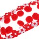 thumbnail image 3 of 1 "Borla Bobble Adornos Borda Encaje Flecos Cinta Costura - rojo, se describe Sunnimix Borla de franja bordada, 3 of 8