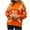 Orange, variant on QQAMB Sweater for Women Cute Flower Oversized Crewneck Cable Knit Pullover Top Long Sleeve Aesthetic Sweater Beige L