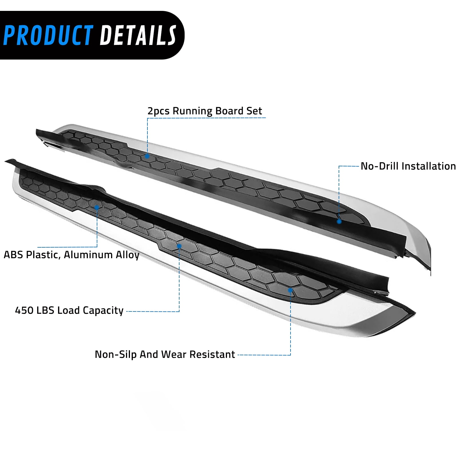 Running Boards Fit for Honda CRV CR-V 2017 2018 2019 2020 2021 2022 Side Steps Nerf Bar