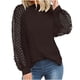 thumbnail image 1 of Moda mujer cuello redondo ahueca hacia fuera la camiseta de manga larga otoño blusa sólida Tops Fridja hkj548, 1 of 6