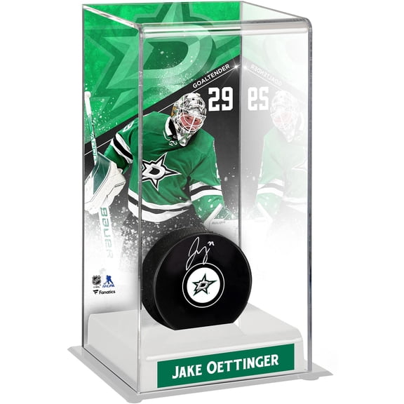 Jake Oettinger Dallas Stars Deluxe Tall Hockey Puck Case