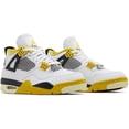 thumbnail image 4 of Ni - ke Ni - ke Air Jordan Four Retro Sneakers White Trainers Yellow Logo Shoes Size 7.5UK, 4 of 5