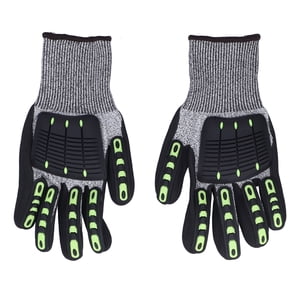 Gant de protection 5 Gant de travail noir pour jardinage extérieur résistant aux chocs