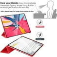 thumbnail image 4 of DuraSafe Cases for iPad PRO 10.5 Air 3 [ PRO 10.5 Inch Air 3rd Gen ] A1701 A1709 A1852 A2152 A2123 A2153 A2154 Trifold Hard Smart PC Translucent Back Cover - Red, 4 of 8
