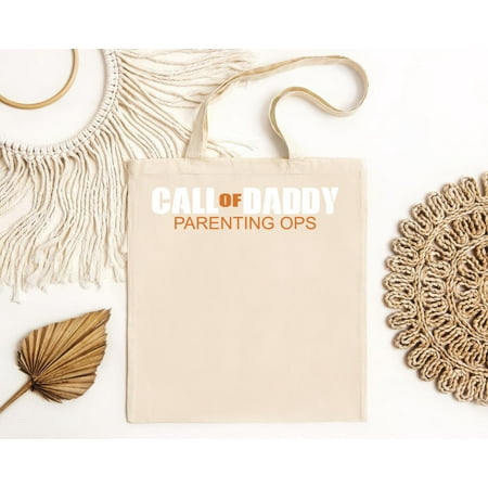 vintage Fathers Day Tote Bag CALL OF DADDY Parenting Ops Dad Men s Fun Gift Novelty Bag-TH7753