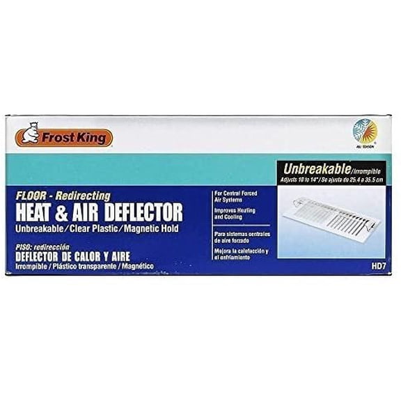 Frost King Unbreakable Heat & Air Deflector Adjustable - Clear - 10 to 14