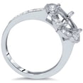thumbnail image 3 of Pompeii 1/2ct Antique Halo Diamond Engagement Ring Setting 14K White Gold (G/H,SI1-SI2), 3 of 4