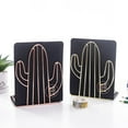thumbnail image 5 of SPRING PARK 1 Pair Metal Book Ends Rose Gold Bookends for Shelves,Cute Cactus Heavy Duty Book Ends Holder Stand Decorative Bookends for Kids School Home Office, 5 of 7