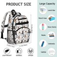 thumbnail image 6 of French Bulldog Footprint Backpack for School,Cute School Bag,Schoolbag with Adjustable Shoulder Straps & Padded Back,15.25"x11.5"x5.25", 6 of 6