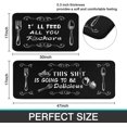 thumbnail image 6 of Black Kitchen Rugs and Mats Sets of 2, Funny Kitchen Decoration Rubber Backing Non-Slip Absorbent Mats for Sink Waterproof Runner Rug for Laundry Room 17x30+17x48inch, 6 of 7
