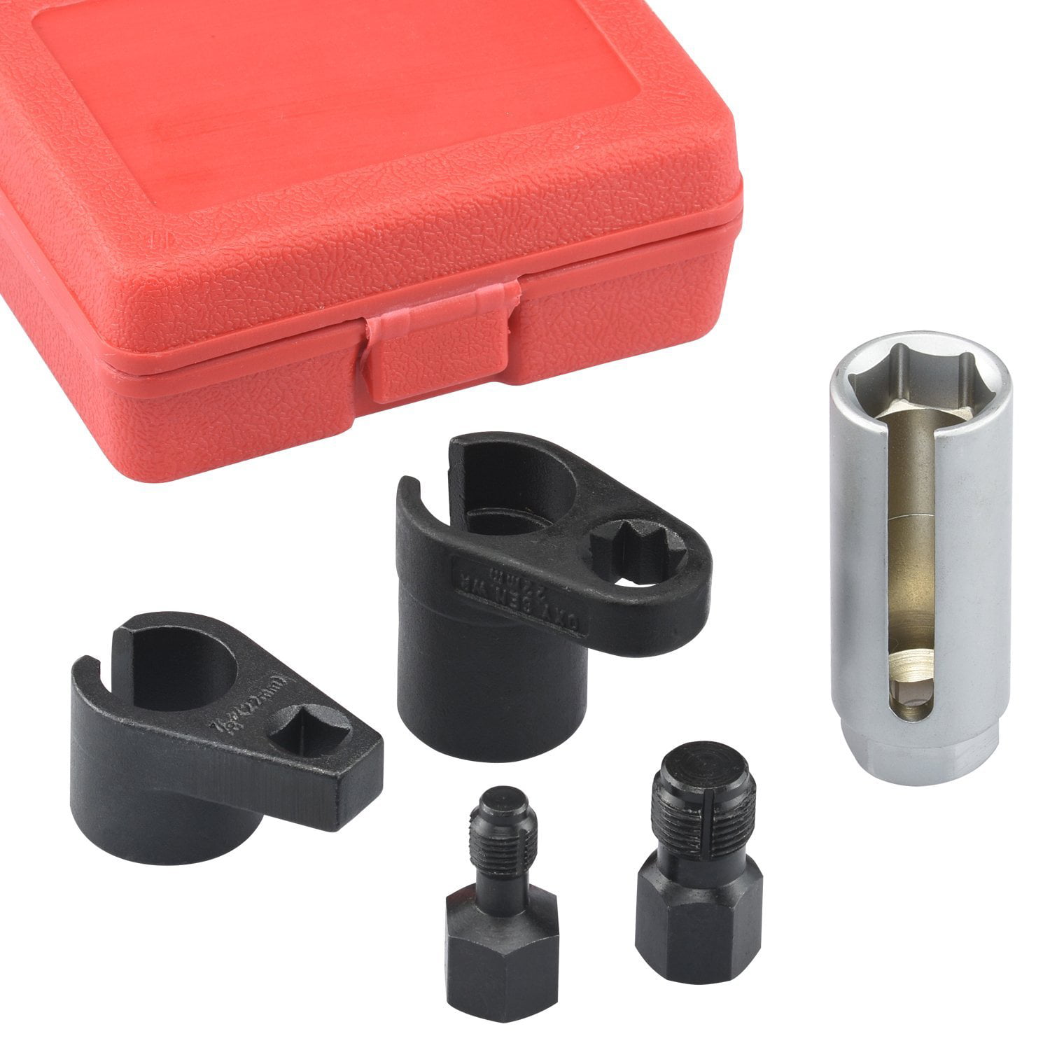 Tooluxe 20764L Oxygen Sensor Socket Wrench and Thread Chaser Set 5-Piece Set 