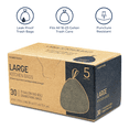 thumbnail image 4 of Nine Stars Trash Bags, 21 Gallon Garbage Bags with Drawstring Closure, 30 Pack, 4 of 6