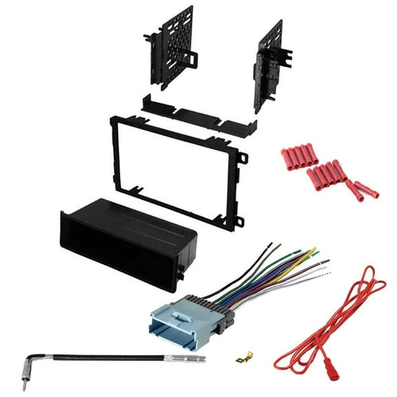 GSKIT949 Car Stereo Installation Kit for 2001-2004 Oldsmobile Alero - in Dash Mounting Kit, Wire Harness, Antenna Adapter for Single or Double Din Radio Receivers
