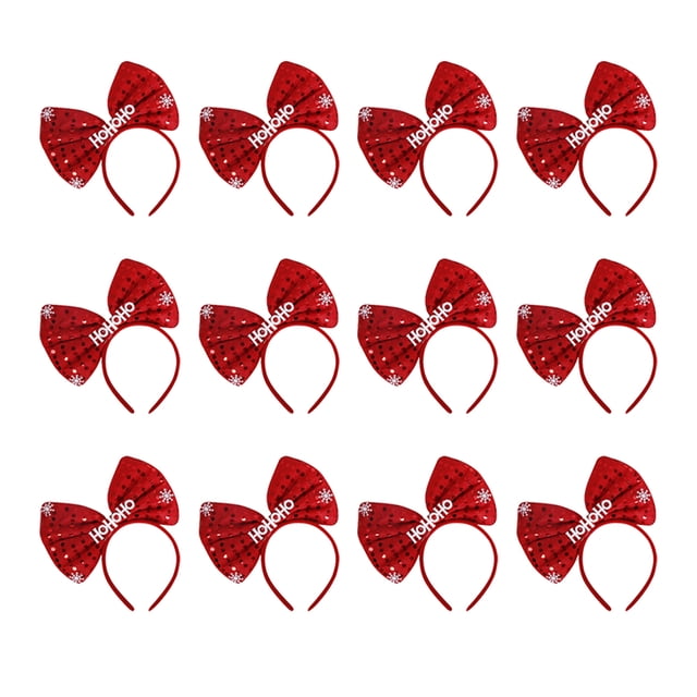 Qarigey 12 Uds. De diademas navideñas para mujer, clásicas astas de reno, Santa, árbol de Navidad, hebilla para el pelo, diadema encantadora, Accesorio para el cabello Arco Qarigey AP013012-21