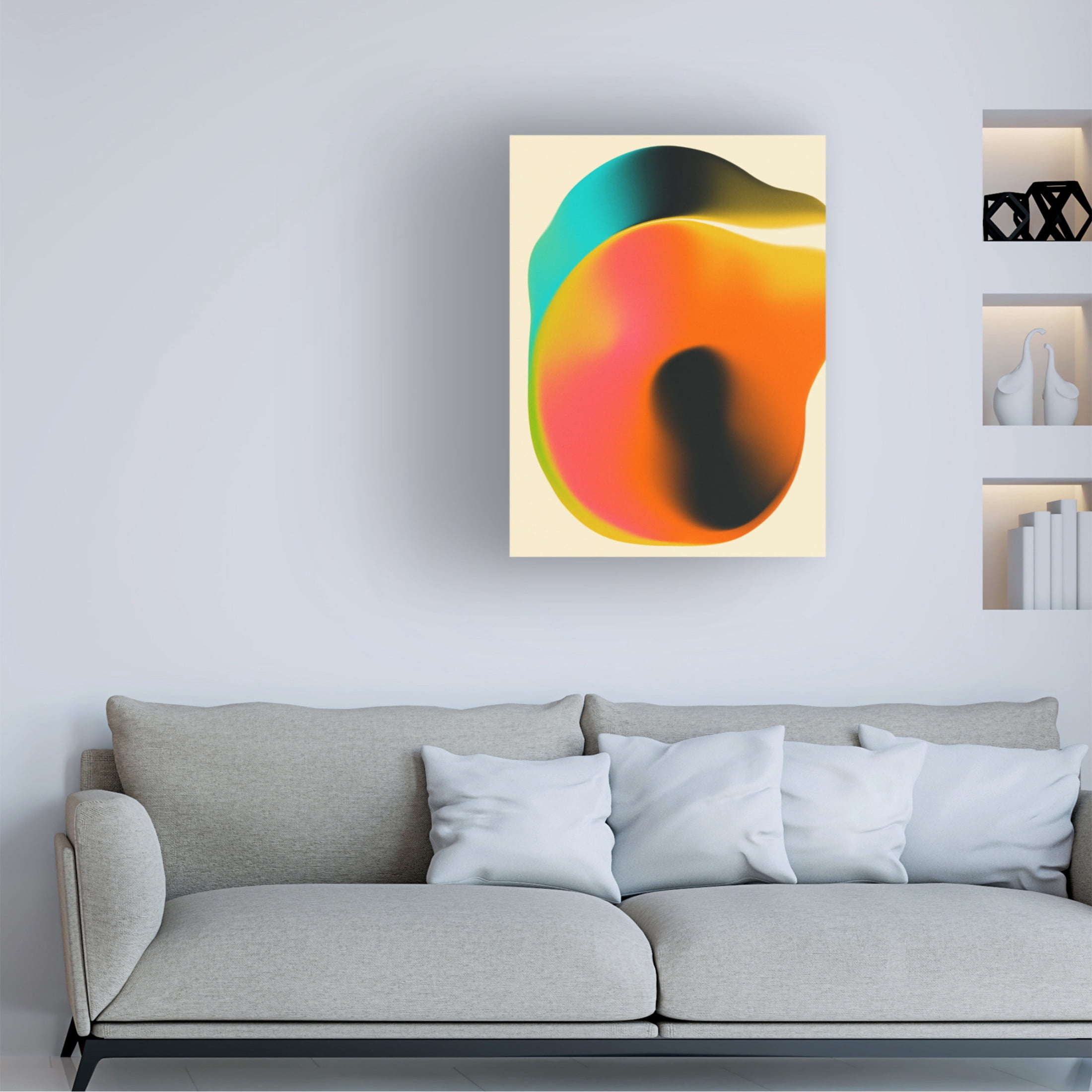Trademark Fine Art Jazzberry Blue  Smudge 1 Canvas Wall Art