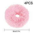thumbnail image 2 of Conjunto rosa y azul, bandas elásticas suaves con colas de caballo trenzadas y pompones, diademas de orejas de conejo de peluche suave, 2 of 5