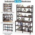 thumbnail image 5 of Tribesigns 6-Tier Bookshelf,Industrial Bookcase with Open Shelf,6 Shelf Storage Rack with X-Shaped Frame, 5 of 5