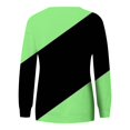 thumbnail image 5 of miqiqism Sweatshirt for Women Comfy Long Sleeve Blouses Juniors Round Neck Tee Shirts Trendy Relaxed Fit Workout Sweater Casual Colorblock Pullover Tunic Clothes,Green,XX-Large, 5 of 6