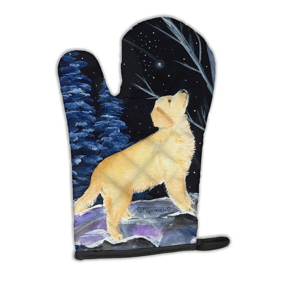 Carolines Treasures SS8392OVMT Starry Night Golden Retriever Oven Mitt Large multicolor